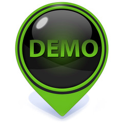 Demo pointer icon on white background