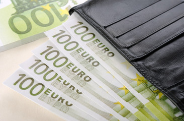 Euros and wallet