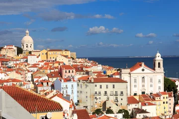 Foto op Canvas View across Alfama, Lisbon from Miradouro Santa Luzia © johannes86