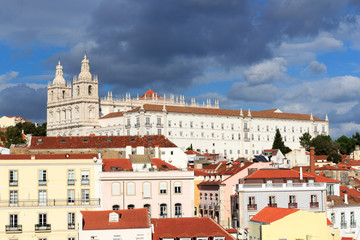 Fototapeta na wymiar Monastery of Sao Vicente de Fora in Lisbon