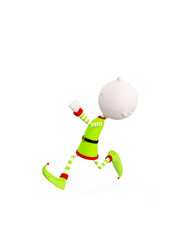 3d Elves for Christmas with running pose