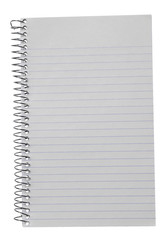 Notebook with a blank page