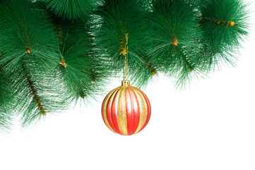 Christmas decoration isolated on the white