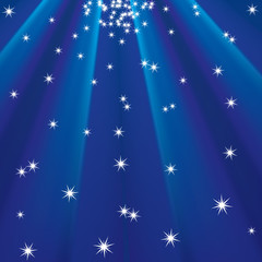 Background with stars and rays