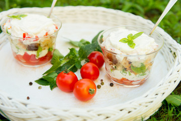 Fresh salad with cherry tomato