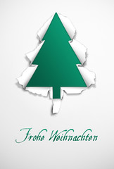 Kartka świąteczna z życzeniami w odcieniach zieleni