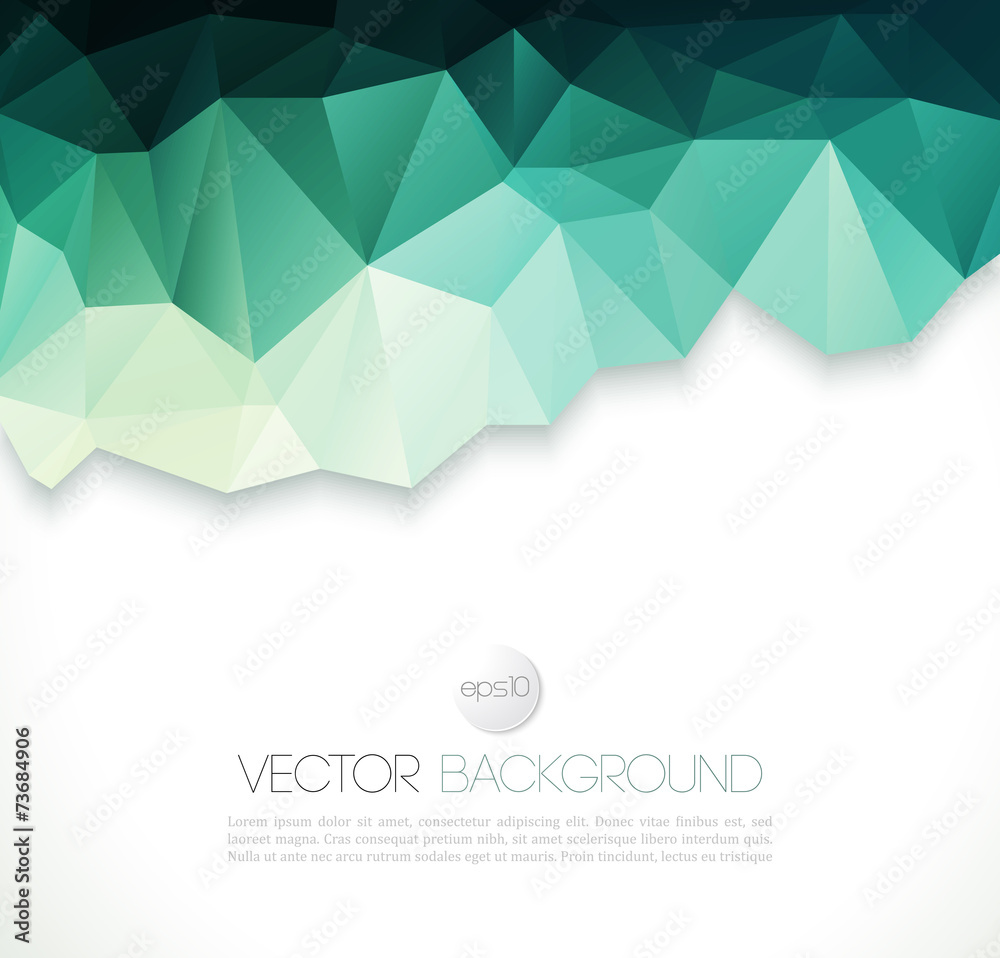 Poster Vector abstract geometric background with triangle