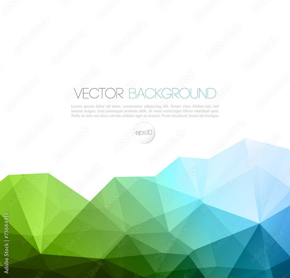 Aufkleber Vector abstract geometric background with triangle