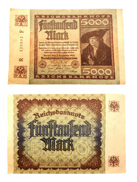 Inflationsgeld Reichsbanknote vom 02.12.1922 F&uuml;nftausend Mark