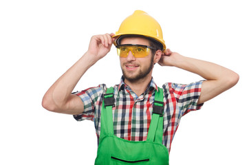 Industrial worker isolated on the white background