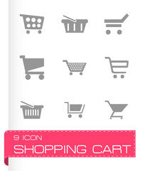 Vector shopping cart icons set
