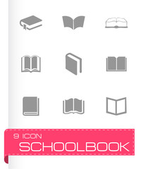 Vector schoolbook icons set