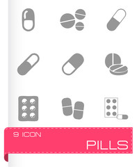 Vector pills icons set