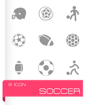 Vector soccer icons set