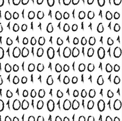 doodle binary code screen listing table , pattern and background