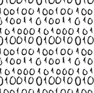 doodle binary code screen listing table , pattern and background