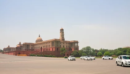 Rolgordijnen Esplanade Rajpath. The Indian government buildings. New Delhi © Nikolai Korzhov