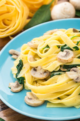 Mushroom Spinach Pasta