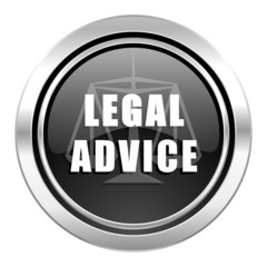 legal advice icon, black chrome button, law sign
