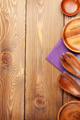 Wood kitchen utensils