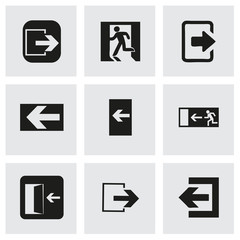 Vector exit icons set