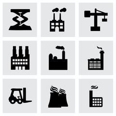 Vector factory icons set