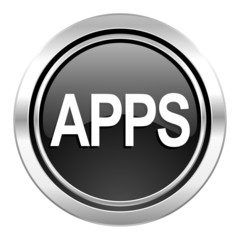 apps icon, black chrome button
