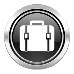 bag icon, black chrome button, luggage sign