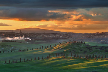 Atmosphere in a landscape of Tuscany, Italy