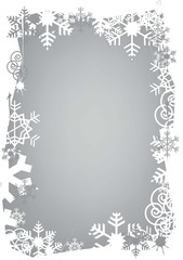 Christmas snowflakes grunge frame
