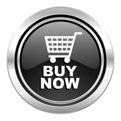 buy now icon, black chrome button