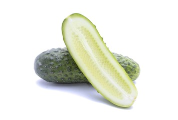 Cucumber isolated on white background