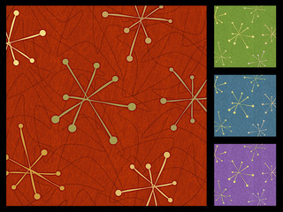 Retro Boomerangs Stars Background in 4 color sets. Each item is 