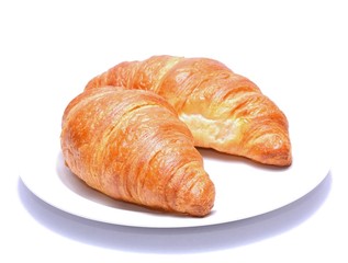 Croissants isolated on white background