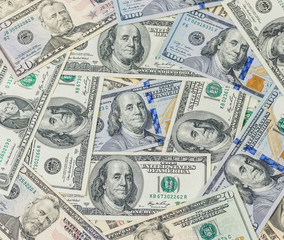 Group of banknote in US currency