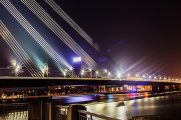 fragment of cable-stayed bridge