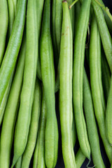 Fresh green peas background