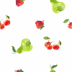  Watercolor fruits texture pattern