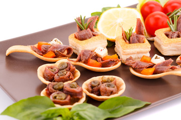 Anchovies in pastries