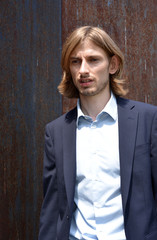 Business Men and metallic Background