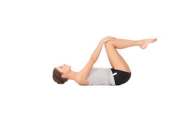 Fototapeta na wymiar woman training yoga
