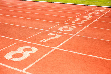 Fototapeta premium Running track for athletics