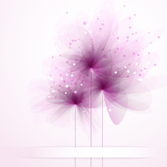 Vector background with flowers