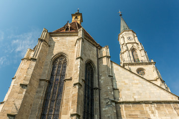 Fototapeta na wymiar Gothic Catholic Church of Saint Michael in Cluj-Napoca