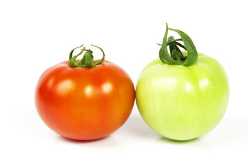Red and green tomatoes
