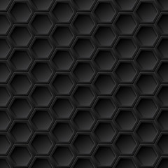 Black grid seamless pattern