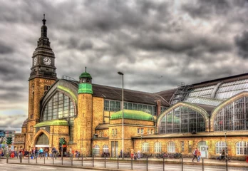 Papier Peint photo Lavable Photo du jour Gare centrale de Hambourg - Allemagne