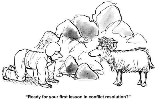 "Ready for your first lesson in conflict resolution?"