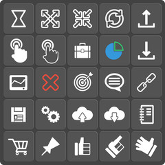 Set of 25 seo web and mobile icons. Vector.