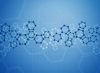 Abstract molecules medical background